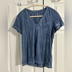 Rag&Bone Classic V-Neck Short Sleeve Top - Blue M